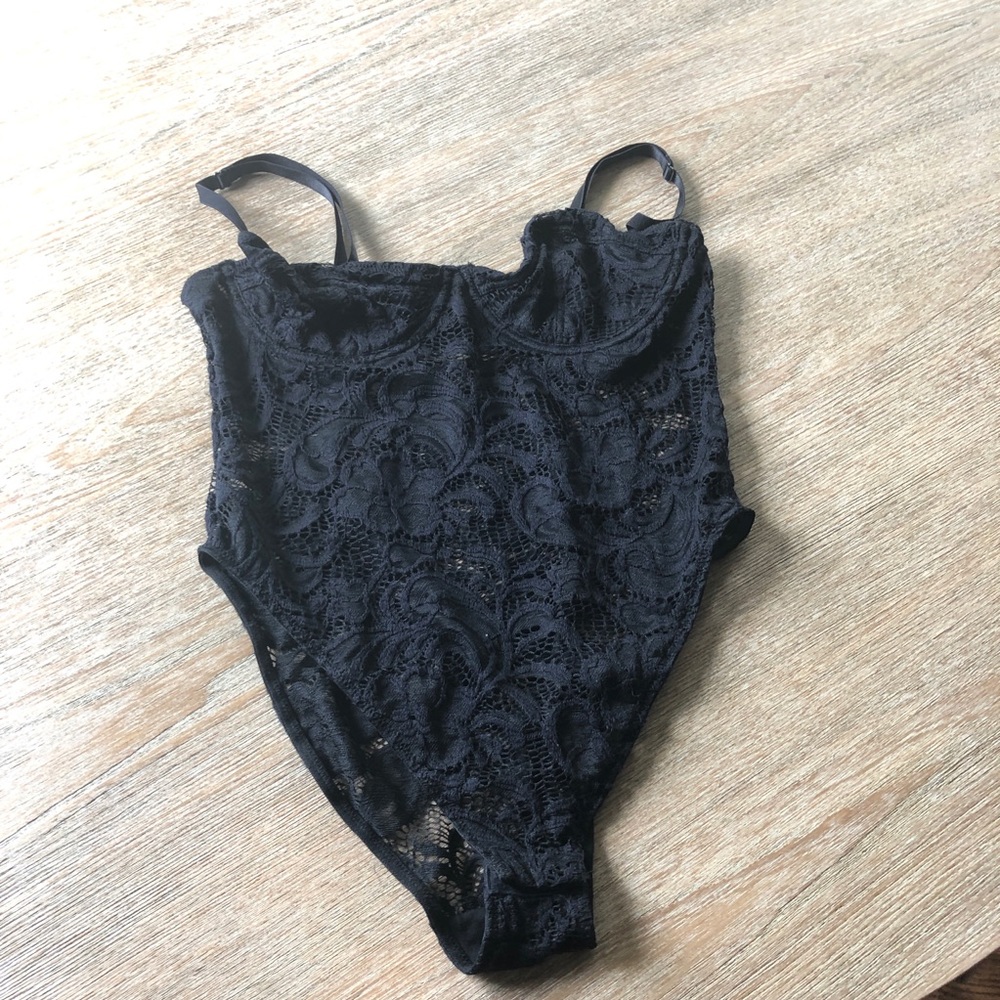 Black lace bodysuit
